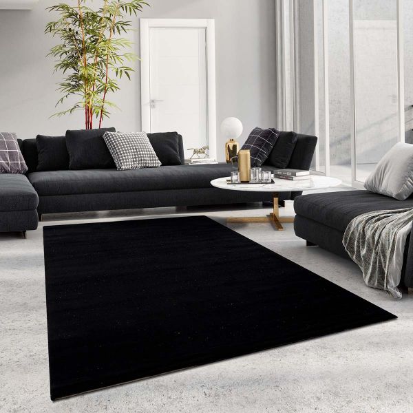 Siela Diyez Collection Simli Halı | Siyah | S-2750-Black