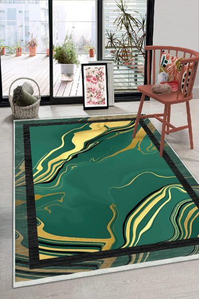 Birkilim Yıkanabilir Dekoratif Halı İpeksi Kaymaz Taban | MLN-IP-HS-254