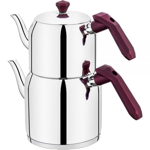 Oz Leben | Gala Schlichte Lila Teekanne 850-1300 ml