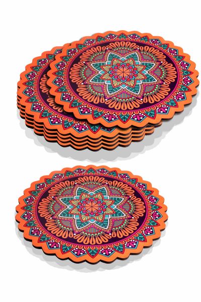 مفرش خشبي مزخرف بالبلاط ولوح سفلي