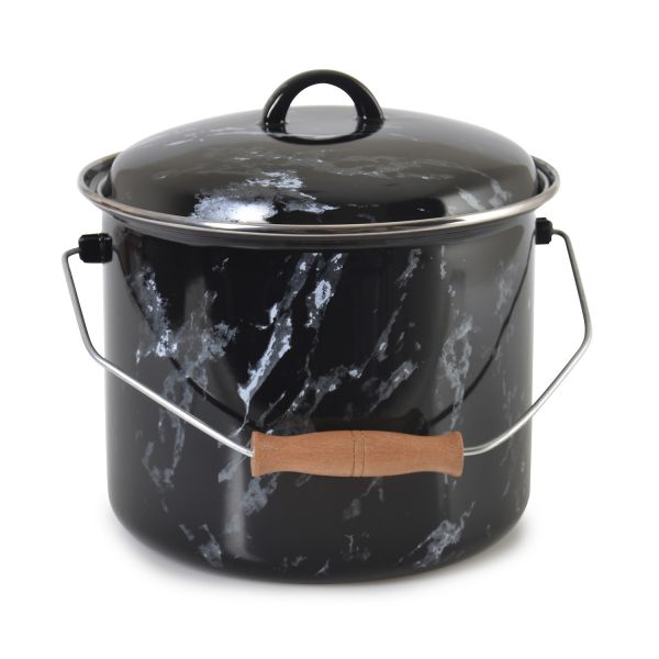 İpek Züccaciye | 24 cm Emaye Bakrac Mermer Desenli Tencere