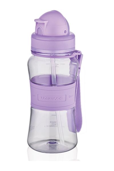 Bayev Mor Pipetli Tritan Çocuk Bpa Içermez Şeffaf Su Matarası 350 ml